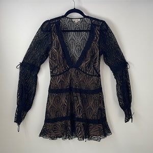 Medium Black Lace Long Sleeve Dress